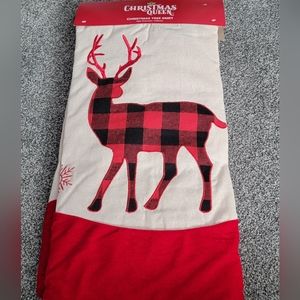 NWT! Christmas Deer Tree Skirt 48 in.
